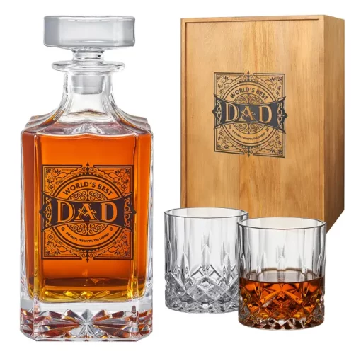 Dad Whiskey Decanter Gift Set | 750mL