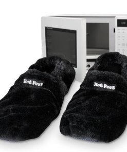 Hot Feet Deluxe - Microwavable Slippers / Black or White