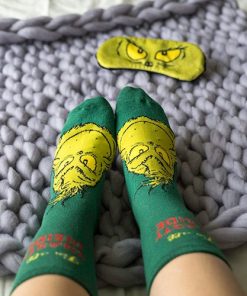 Grinch Sleep Mask and Sock Set