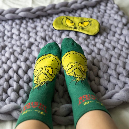 Grinch Sleep Mask and Sock Set