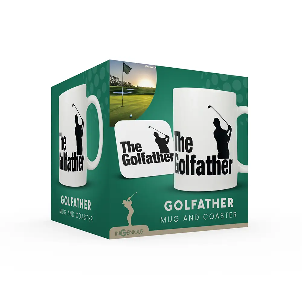 Golfather Mug and Coaster - Image 2