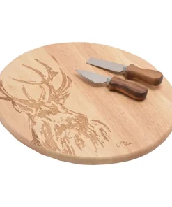 Alternative view of Meg Hawkins - Stag Design Round Cheese Board and Knife Set