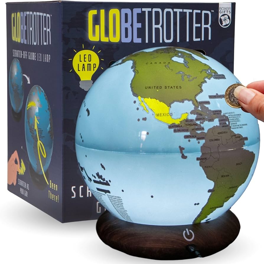 Globe Trotter Light-Up Led Scratch Off World Map