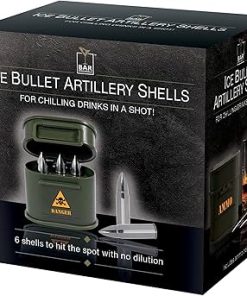 Bullet Ice Cubes in Ammo Case Silver 6 Pack