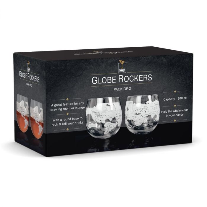 Globe Rocker Glasses 2 Pk