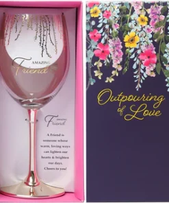Friend - Gift Boxed 19 oz Crystal Wine Glass