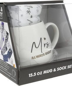 Mrs. Always Right - 15.5 oz Mug and Sock Set