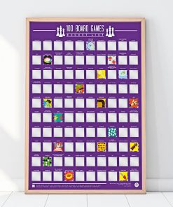 100 Board Games Bucket List Scratch Off Poster