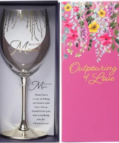 Mom - Gift Boxed 19 oz Crystal Wine Glass