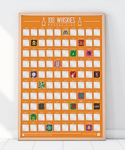100 Whiskies Scratch Off Bucket List Poster