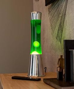 Green and yellow lava lamp