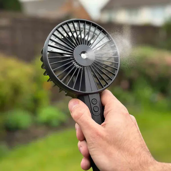 Rechargeable Mist Fan Black - Image 2