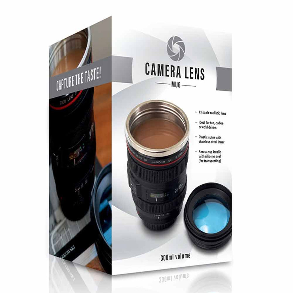 Camera Lens Mug With Lid - Image 2