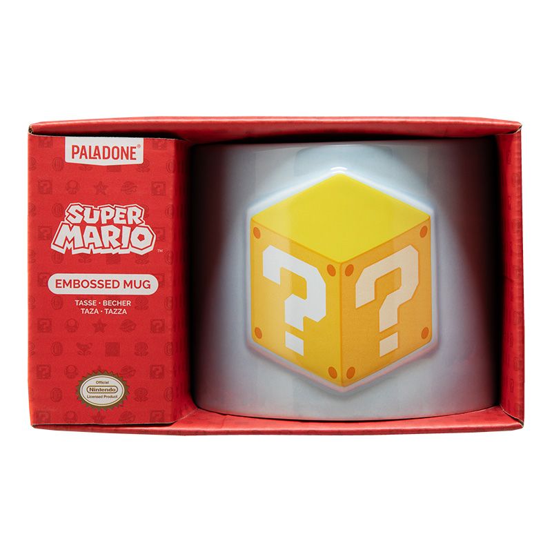 Super Mario Question Block Items Embossed Mug