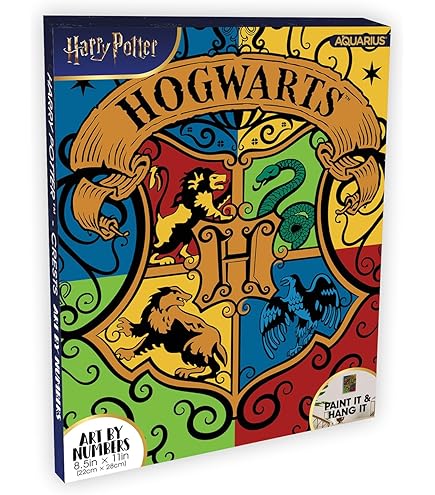 Harry Potter - Hogwarts Crest Mini Art by Numbers Paint Kit (8.5" x 11")