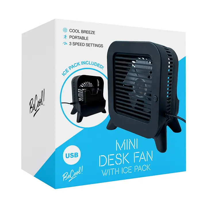 Mini Desk Fan with Ice Pack