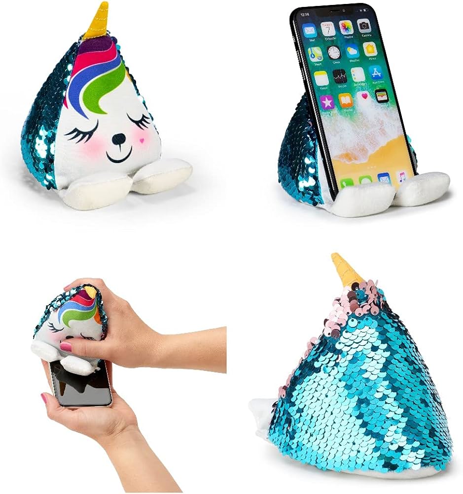 Plusheez Phone Stand and Screen Wipe - Unicorn