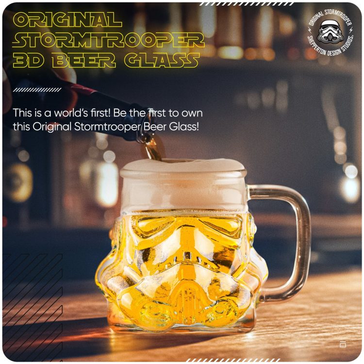 Original Stormtrooper 3D Beer Glass - 1 Pint / 600ml
